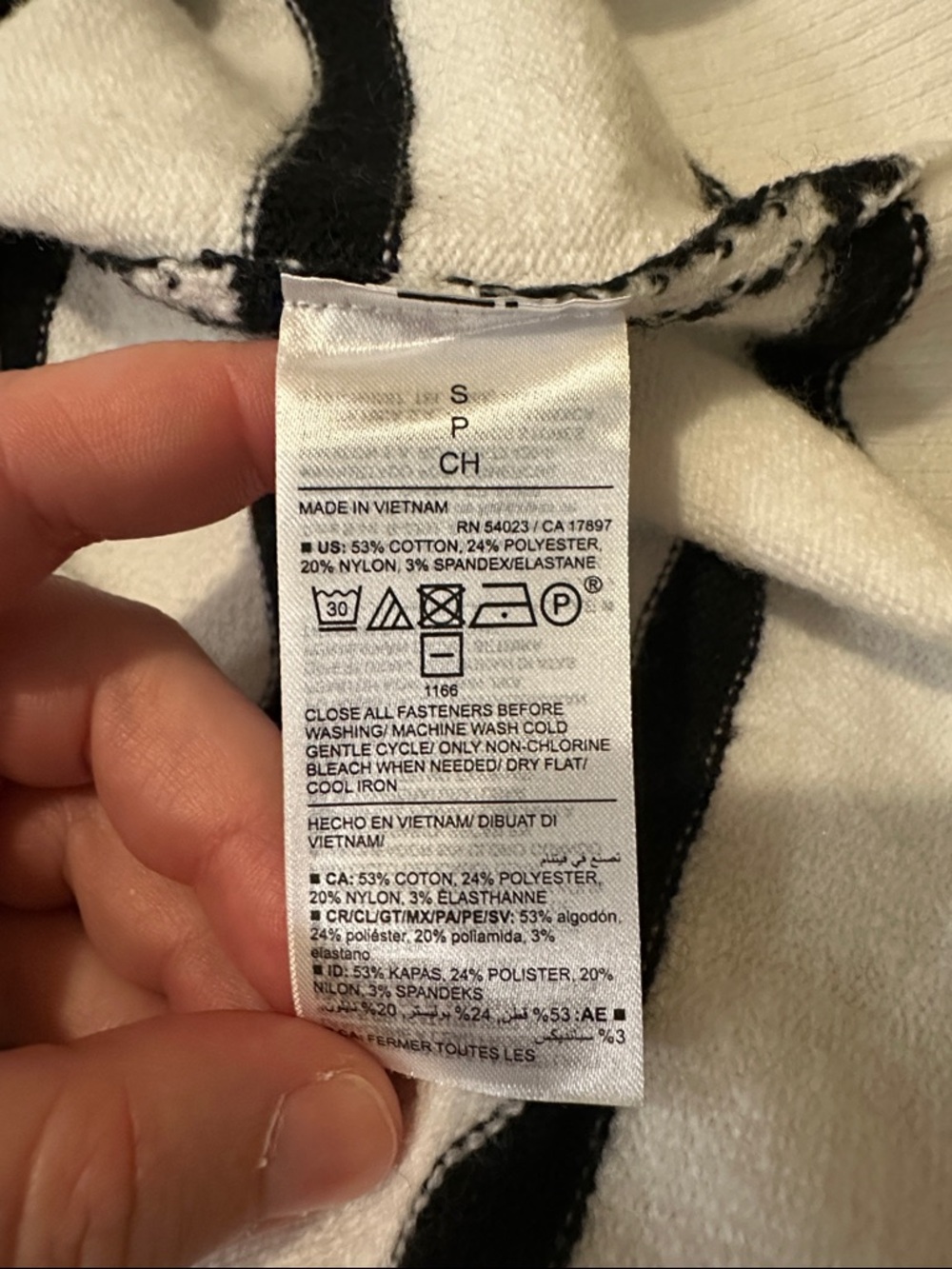 Old Navy White and Black Striped Crew Neck Cardigan NWT - Picture 9 of 10